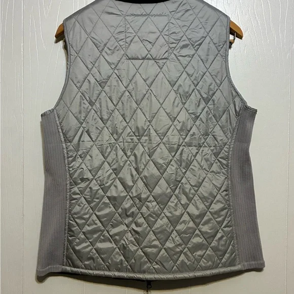 L.L. Bean Women's Quilted Jacket Vest Fleece Lined Full Zip Gray Large - Picture 2 of 10